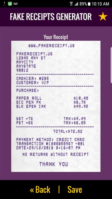 fake receipt generator